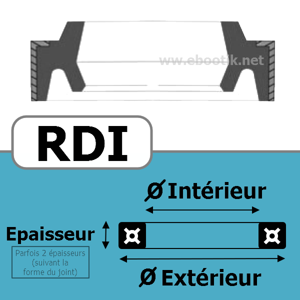 JOINT RACLEUR 30X42X6/9  RDI PU/Polyuréthane Bleu 97