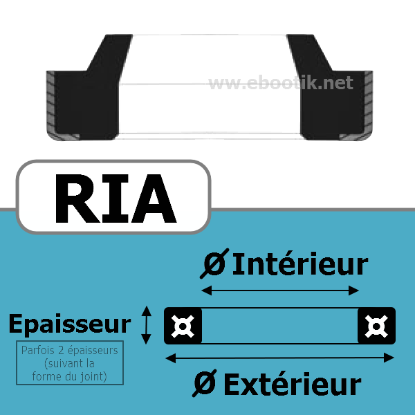 JOINT RACLEUR 75X106X6  RIA NBR/Nitrile Noir 90 