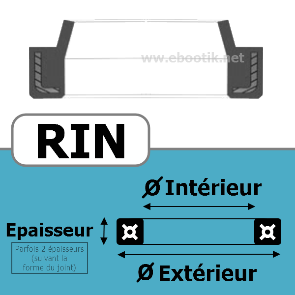 JOINT RACLEUR 17X22X5/7  RIN NBR/Nitrile Noir 90 