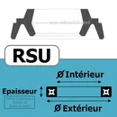 JOINT RACLEUR 18X26X6/4  RSU PU/Polyuréthane Bleu 90 