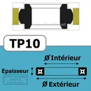 JOINT TETE DE PISTON 50x40x8 TP10 BRN