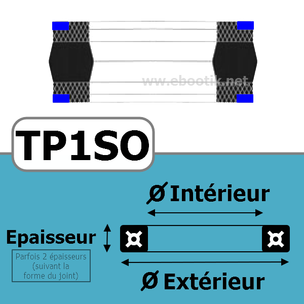 JOINT TETE DE PISTON 60x45x22SO TP1 NBR/Nitrile