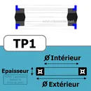 JOINT TETE DE PISTON 25x17x8x4 TP1 NBR/Nitrile