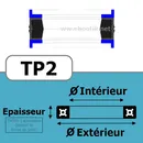 JOINT TETE DE PISTON 25x17x10x4 TP2 NBR/Nitrile