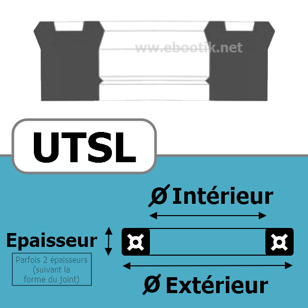 JOINT U / PISTON 91X99X8 UTSL  UT PU/Polyuréthane Bleu 94